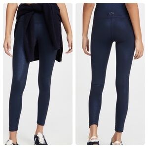 Beyond Yoga Twinkle High Waisted 7/8 Yoga Leggings in Nocturnal Navy Twinkle S
